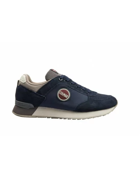 Sneakers Uomo Colmar Travis Authentic 2023 in Camoscio Navy-Grey modello casual