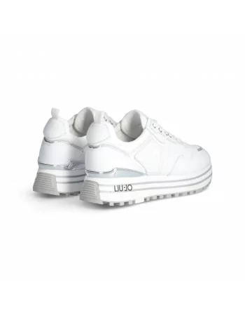 Sneakers Donna Liu-jo Maxi Wonder BF3003P0102 in Pelle Bianco modello casual. Sneakers casual