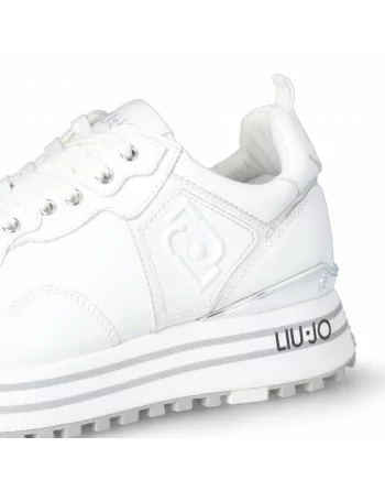 Sneakers Donna Liu-jo Maxi Wonder BF3003P0102 in Pelle Bianco modello casual. Sneakers casual