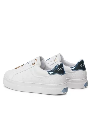 Sneakers donna Guess in pelle Bianco con accessori Giella FLJGIEFAL2