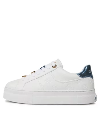 Sneakers donna Guess in pelle Bianco con accessori Giella FLJGIEFAL2