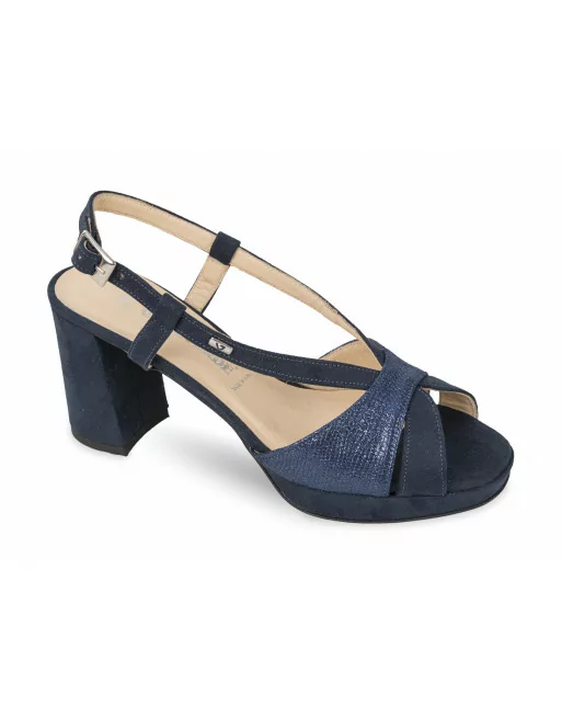 Valleverde Sandali Eleganti Donna 28400A in Camoscio Blu