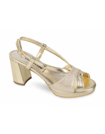 Valleverde Sandali Eleganti Donna 28400 in Pelle Oro o Argento