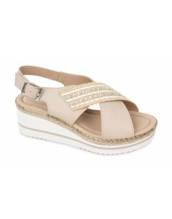 Sandali Donna Valleverde modello comfort con zeppa bassa 32380