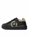 Sneakers Donna Pollini con platform e logo dorato SA15184G1HXK100A Nero