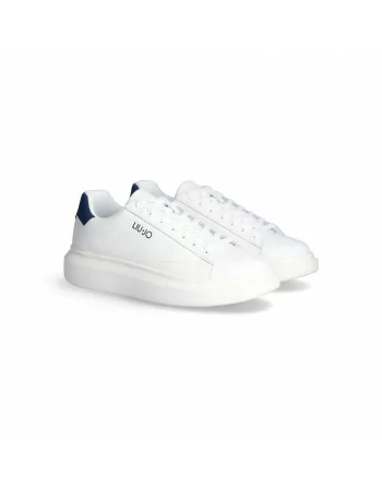 Sneakers Uomo Liu-jo 7B4027PX474 in Pelle Bianco-Blu o Bianco-Nero modello casual
