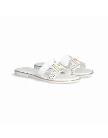 Ciabatta Donna Liu-jo 4A4711EX246 in Pelle White modello casual.