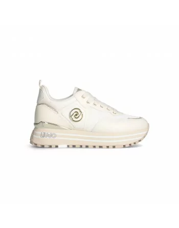 Sneakers Donna Liu-jo BA4053PX030 in Pelle Ivory o White o Black modello casual