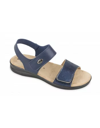 Sandali Donna Valleverde 25333 in Pelle Gold o Blu modello casual. Calzature comode