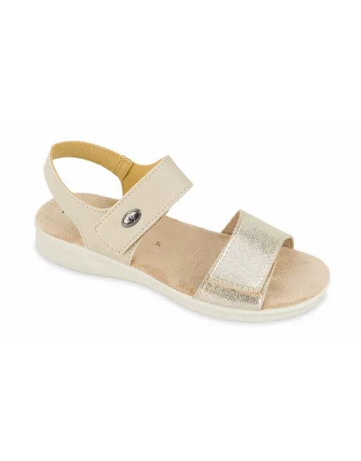 Sandali Donna Valleverde 25333 in Pelle Gold o Blu modello casual. Calzature comode