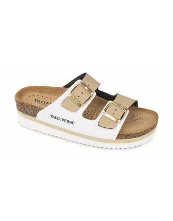 Sandali Donna Valleverde VG4800Q in Pelle Sabbia modello casual. Calzature comode