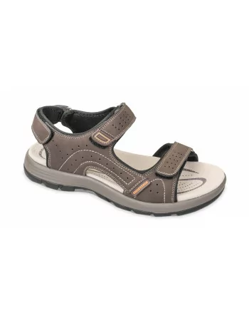 Sandalo Uomo Valleverde 54802 in Pelle Grigio o Blu o Moro modello casual. Calzature comode