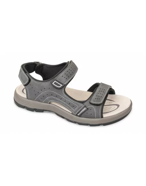 Sandalo Uomo Valleverde 54802 in Pelle Grigio o Blu o Moro modello casual. Calzature comode