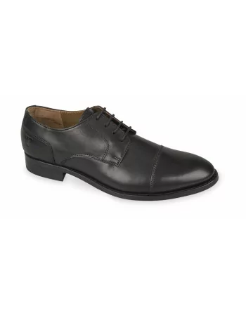 Stringata classica Uomo Valleverde 47800 in Pelle Nero modello casual. Calzature comode