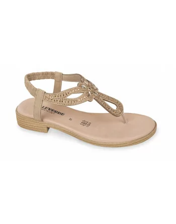 Sandali Donna Valleverde 55402 in Pelle Ghiaccio o Cuoio modello casual. Calzature comode