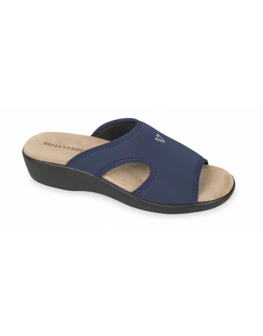 Sandali Donna Valleverde 37500 in Elastico Blu o Nero modello casual. Calzature comode