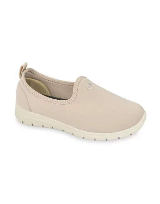 Mocassini Donna Valleverde 25350 in Elastico Beige o Blu o Nero modello casual. Calzature comode