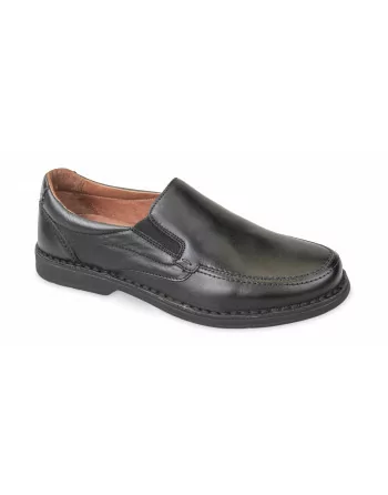 Mocassini Uomo Valleverde 20812 in Pelle Nero modello casual. Calzature comode