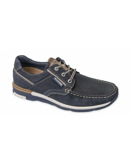 Mocassini Uomo Valleverde 13821 in Pelle Navy modello casual. Calzature comode