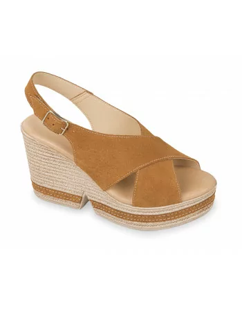 Sandalo Donna Valleverde 39150 in Pelle Denim o Cuoio modello casual. Calzature comode
