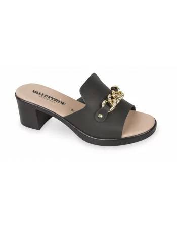 Sandalo Donna Valleverde 55450 in Pelle Avorio o Nero modello casual. Calzature comode