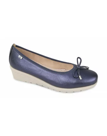 Ballerine Donna Valleverde VS10330 in Pelle Platino o Blu modello casual. Calzature comode