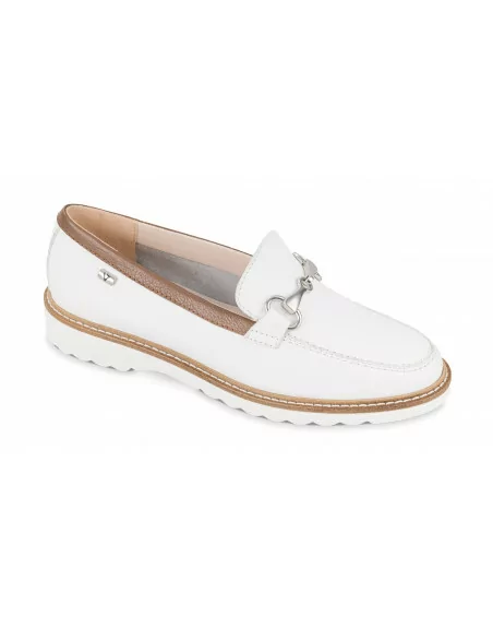 Mocassini Donna Valleverde 36480 in Pelle Bianco o Cuoio modello casual. Calzature comode