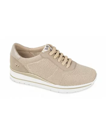 Sneakers Donna Valleverde 36395 in Pelle Gold modello casual. Calzature comode