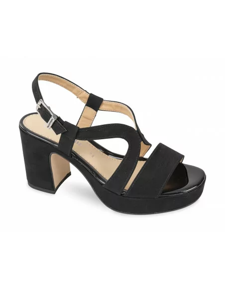 Sandalo elegante Donna Valleverde 32512 in Pelle Nero modello casual. Calzature comode