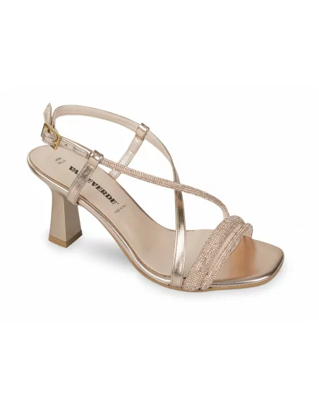 Sandalo elegante Donna Valleverde 28464 in Pelle Silver o Rose o Nero modello casual. Calzature comode