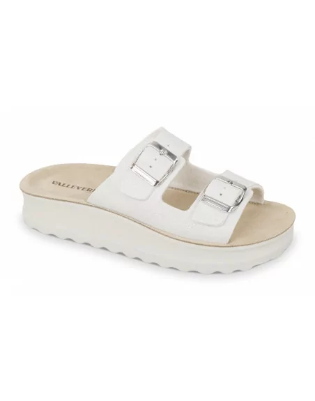 Sandali Donna con zeppa Valleverde V37118Y Platino o Ghiaccio