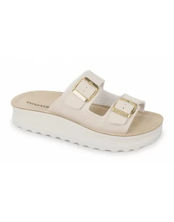 Sandali Donna con zeppa Valleverde V37118Y Platino o Ghiaccio