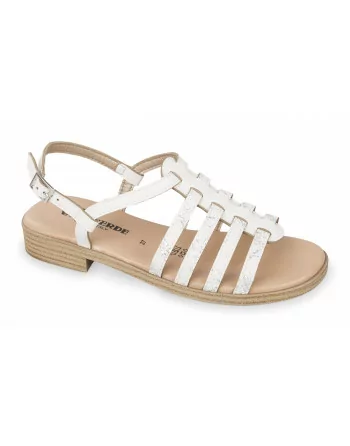 Sandali Donna con cinturino 55405 Valleverde Bianco o Platino