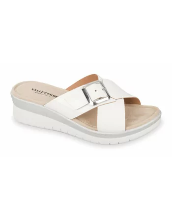 Sandali Donna con Zeppa 52100 Valleverde Bianco o Beige o Nero
