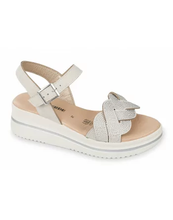 Sandali Donna con zeppa V55102 Valleverde Nero o Argento Linea Comfort
