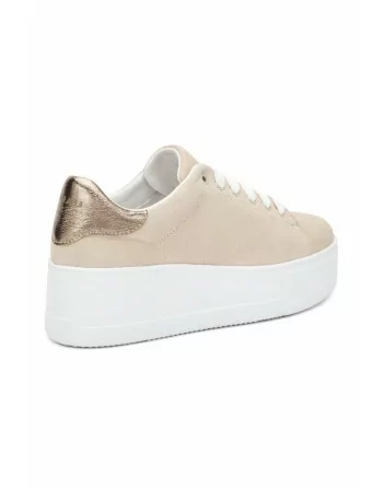 Sneakers Donna Frau 39D0 in Camoscio Beige con applicazioni