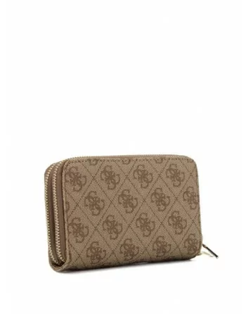 Portafoglio Donna Guess modello LAUREL Cuoio o Beige