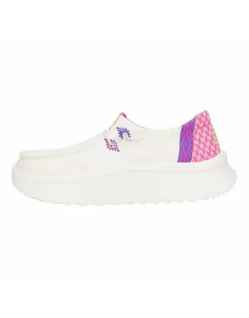 Scarpa Donna Hey Dude in tessuto HD41946 Beige o Bianco