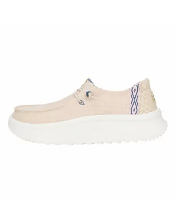 Scarpa Donna Hey Dude in tessuto HD41946 Beige o Bianco