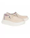 Scarpa Donna Hey Dude in tessuto HD41946 Beige o Bianco