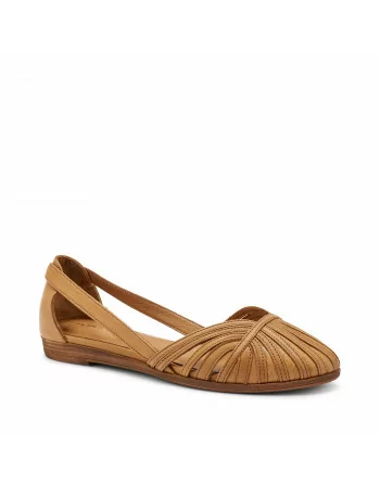 Ballerina Frau in Pelle 03P4 Cammello