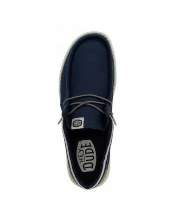 Scarpa Uomo Hey Dude in tessuto HD40715 BluSneakers Wally Letterman - navy e grigio