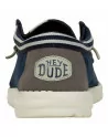 Scarpa Uomo Hey Dude in tessuto HD40715 BluSneakers Wally Letterman - navy e grigio
