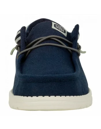 Scarpa Uomo Hey Dude in tessuto HD40715 BluSneakers Wally Letterman - navy e grigio