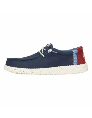 Scarpa Uomo Hey Dude in tessuto HD42598 BluSlip-on Wally Break Hey Day - navy