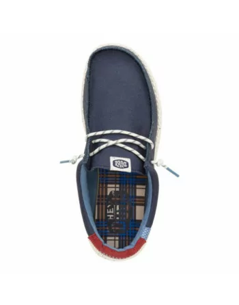Scarpa Uomo Hey Dude in tessuto HD42598 Blu slip-on Wally Break Hey Day - navy