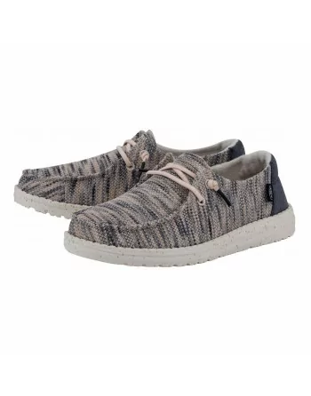 Scarpa Donna Hey Dude in tessuto HD40078 RosaHey Dude Shoes - sneakers Wendy - rosa chiaro e blu