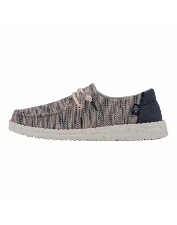 Scarpa Donna Hey Dude in tessuto HD40078 RosaHey Dude Shoes - sneakers Wendy - rosa chiaro e blu