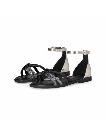 Sandalo Donna Liu.Jo Modello AMIRA 931 in Pelle 4A5731EX307 Nero o Bianco