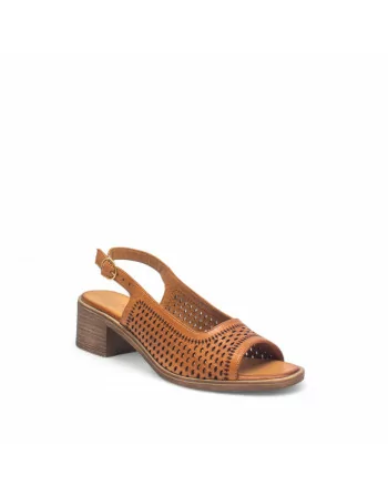 Sandali Donna Cinzia Soft TA631 in Vitello Cuoio. Modello Comfort Tacco 50